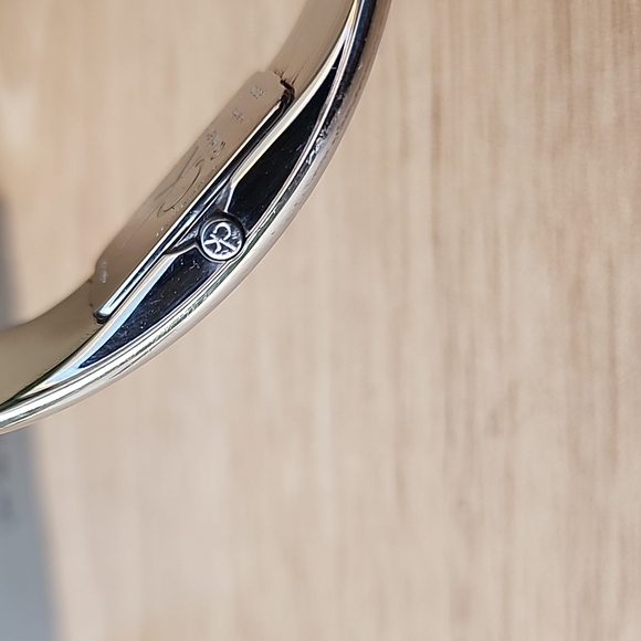 Calvin Klein Metallic Silver Fractal Women's Bracelet Cuff Wristwatch - Picture 6 of 8